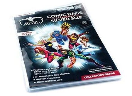 Bolsas Ultimate Guard Comic Silver com Fecho - 100 Unidades Online Hot Sale