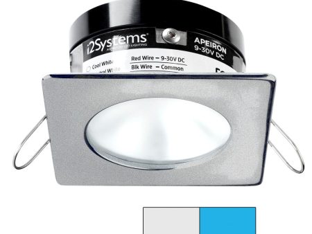 I2Systems - Apeiron PRO Spring Mount Light 3W - Square Round - Brushed Nickel Finish - Cool White & Blue - A503-42AAG-E For Cheap