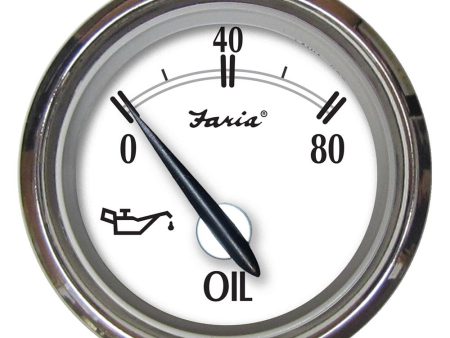 Faria Newport SS 2  Oil Pressure Gauge - 0 to 80 PSI - 25001 Online Sale