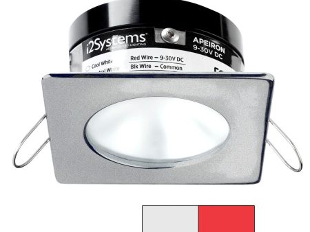 I2Systems - Apeiron PRO Spring Mount Light 3W - Square Round - Brushed Nickel Finish - Cool White & Red - A503-42AAG-H Sale