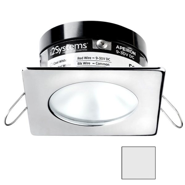 I2Systems - Apeiron Pro Spring Mount Light 3W - Square Round - Polished Chrome Finish - Cool White - A503-12AAG Cheap