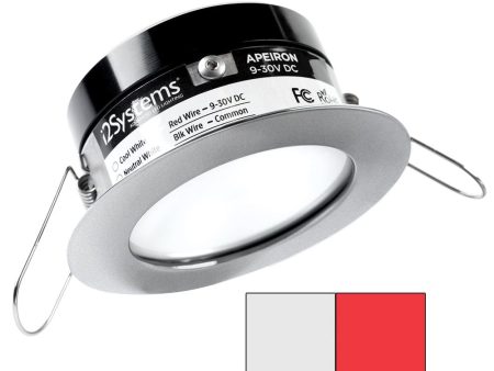 I2Systems - Apeiron PRO Spring Mount Light 3W - Round - Brushed Nickel Finish - Cool White & Red - A503-41AAG-H Online Sale